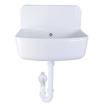 Beli PVC lavabo Vindabona STY-350 dimenzija 490x350 mm sa sifonom i montažnim setom