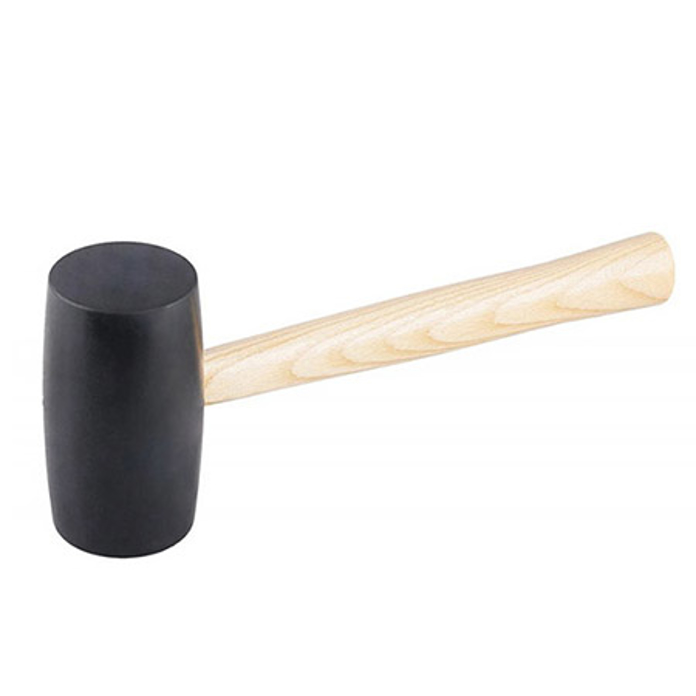 Slika Čekić gumeni crni 65 mm sa drvenom ručicom 34 cm 77170 / 19252