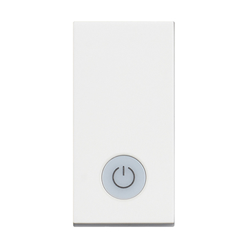 Slika Bticino Classia prekidač običan 1M 16AX 250V osvetljen LED 230V simbol bojlera bela RW4001LS