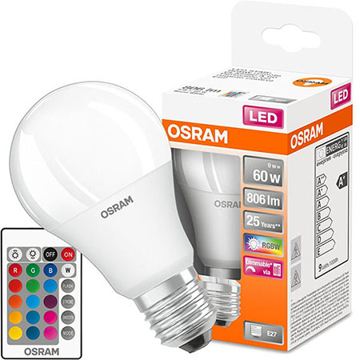 Slika Led sijalica OSRAM RGB W sa daljinskim upravljačem 9.7W 827  230V  E27 806 lm