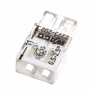 Slika WAGO 2273-202 klema 2-polna 0,5–2,5 mm² 24A 450V bela