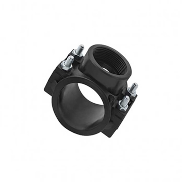 Plastična sedlasta obujmica sa unutrašnjim navojem za bočni priključak na PE cev