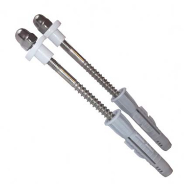 Inox šrafovi 6x120 za WC šolju sa tiplovima podloškama i kapa